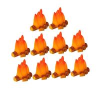Mikinona 12pcs Miniature Bonfire Models Fire Pit Ornaments Micro Campfire Decorations for Garden and Outdoor Landscape Sturdy Miniature Scene Props for Imaginative Play and Party Theme