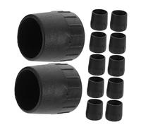 Mikinona 12pcs Non-slip Rubber Microphone Stand Foot Pads for Tube Shock Absorbing Bottom Covers for Professional Mic Stands Wear-resistant Protector Caps for Recording Studio and Stage Use