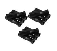 Mikinona 12pcs Octagonal Foosball Handle Grips Replacement for Table Soccer Black Plastic Foosball Accessories with Enhanced Grip Design for Comfortable Control and Improved Gameplay