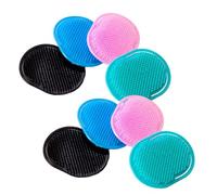 Mikinona 12Pcs Portable Massage Comb Multi Purpose Hair Washing Brush for Home Salon Durable Plastic Massaging Comb Dark Blue Pink Green Black for All Hair Types