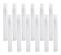 Mikinona 12pcs Portable Mini Perfume Refillable Bottle 15ml White Pp Spray Bottle Easy to Carry, for Lotions and Liquids, for Travel and Can be Easily Loaded into Backpacks or Suitcases