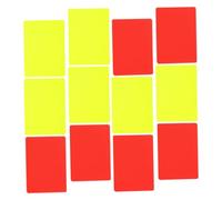 Mikinona 12Pcs Portable Soccer Referee Cards Standard Yellow and Red Warning Cards Compact Flexible Design for Football Match Sports Referee Supplies for Coaches and Officials