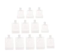 Mikinona 12pcs Refillable Empty Lotion Bags for Travel Portable Self-Standing Suction Pouches for Toiletries Skincare Liquid Storage