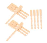 Mikinona 12pcs Scale Dollhouse Miniature Table Legs Unfinished Furniture Feet for DIY Dollhouse Decoration Easy to Install Replacement Parts with Lifelike Detailing Compatible with Various
