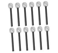 Mikinona 12pcs Silver Fake Microphone Party Props Lightweight Plastic Singing Costume Accessories for Halloween Stage Performance Karaoke Fun