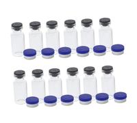 Mikinona 12Pcs Small Glass Vials with Caps for Liquid Sampling Powder Storage and Daily Use Laboratories Home Compact Design for Travel Convenience