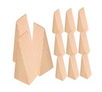 Mikinona 12pcs Solid Hardwood Doorstop Wedges Non Slip Triangle Wooden Blocks for Chair Caning Floor Compatibility Indoor Door Stopper for Home and DIY Projects