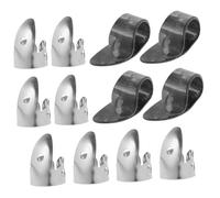 Mikinona 12pcs Thick Finger Picks for Electric Acoustic Guitar Bass Folk Instruments Black Celluloid Thumb Picks for Fingerstyle Playing and Finger Protection