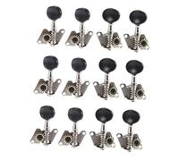 Mikinona 12pcs Ukulele Tuning Pegs Black Button Machine for String Guitar Guitar Tuning Pegs for Accurate Sound