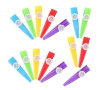 Mikinona 15Pcs Colorful Kazoo Musical Instruments Durable Plastic Kazoo for Easy to Play Music Games Supplies for Developing Creativity and Music Skills