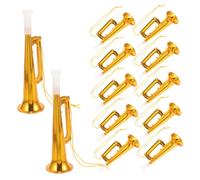Mikinona 15pcs Plastic Party Horn Trumpets for Clear Loud Sound Musical Instruments for Concerts Sports Games Birthday Graduation Party Favors Unique Small Trumpet Design for Outdoor Fun