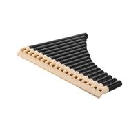 Mikinona 16-pipe Pan Flute Wind Instrument for Beginners Portable Traditional Chinese Panpipe Music Tool for School Band Practice and Professional Performance, Brown