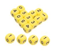 Mikinona 16pcs Acrylic Number Dice Set for Math Game Teaching Addition Subtraction Logical Thinking Classroom Learning Aid Party Favor