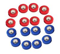 Mikinona 16pcs Mini Tabletop Shuffleboard Pucks Rolling Beads Replacement Balls for Party Game Blue and Red Each Smooth Glide Curling Rollers