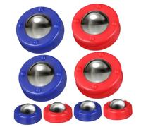 Mikinona 16Pcs Multi-color Shuffleboard Rolling Beads Steel and Plastic Tabletop Game Pucks for Family Fun Compact Miniature Gaming Accessory for Hand-eye Coordination Development