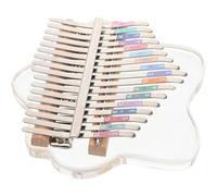 Mikinona 17-key Acrylic Thumb Piano Kalimba for Beginners, Small Finger Musical Instrument and Home Use with Tuning Hammer and Study Guide
