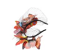 Mikinona 1pc Beautiful Bride Veil Headband Three Butterfly Decor for Weddings Parties and Special Occasions and Lightweight Hair Accessory for Women