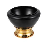 Mikinona 1pc Black Tibetan Singing Bowl Copper Meditation Bowl for Yoga and Relaxation Large Spiritual for Mindfulness and Healing Practices