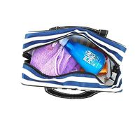 Mikinona 1PC Blue White Stripe Bathing Bag Durable Portable Shower Tote for Home Travel Large Capacity Cosmetic Storage Pouch for Bathing Fitness Use