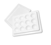 Mikinona 1pc Ceramic Palette Painting Pallet Polish Nail Painting Tray Brush Watercolor Kit Gel Plate Manicure Artist White Imitation Ceramic