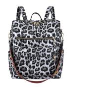 Mikinona 1pc Large Capacity Leopard Print Backpack for Women Pu Material Schoolbag with Spacious Storage for Books Mobile Cosmetics Travel and Daily Use Fashionable Shoulder Bag