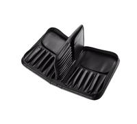Mikinona 1Pc Large Capacity Makeup Brush Bag PU Leather Cosmetic Brush Pouch Portable Zipper Storage Container for Travel Business Trips and More