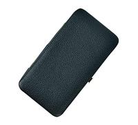 Mikinona 1pc Leather Eyelash Extension Tweezer Case Portable Metal Box for Lash Tool Makeup Tool Container Storage Box Anti-Shock