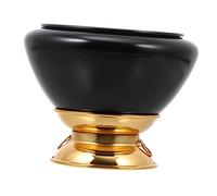 Mikinona 1pc Singing Bowl for Meditation Unique Tibetan Design Black Decorative Home Decor for Yoga Mindfulness Calming Sound Therapy Ornament