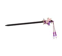 Mikinona 1pc Vintage Wooden Antiquities Hairpin Elegant Hair Accessory for Women Traditional Style Flower Design for Daily Wear Weddings Dances and Banquets