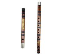 Mikinona 1set Antique Style Bamboo Flute for Beginners Key Traditional Instrument Storage Box for Music Practice and Introductory Learning
