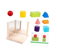Mikinona 1Set Creative Mirrored Blocks Educational for Spatial Structure Logical Thinking Development Vibrant Colors Solid Design for Imaginative Play