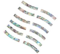 Mikinona 1set Guitar Rosette Inlay Abalone Curved Strips for Sound Hole Decals Natural Shell Material Easy Application Compatible Various Guitars