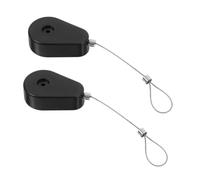 Mikinona 2 Pcs Adjustable Telescopic Theft Cable Cases with Automatic Retractable Steel Wire for Electronic Product Security and Loss Equipment and Versatile Locks