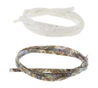 Mikinona 2 Pcs Guitar Binding Purfling Edging Strips for Acoustic and Classical Guitars, Dual Colour Plastic Material Seamless Match and Visual Appeal Enhancement, for Musicians Who