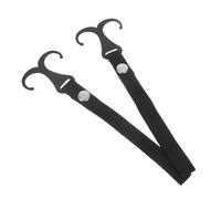 Mikinona 2 Pcs No-Drill Stainless Steel Stroller Bag Hooks Front-Mounted Hanging Clips for Stuff Organizer Nylon Steel Construction for Pram Shopping Cart Bike Use