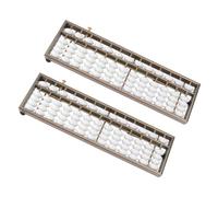 Mikinona 2 Pcs Practical Aluminum Alloy Abacus for Students and Counting Beads with Built Clearer Educational Tool for Mental Arithmetic and Hand-eye-brain Coordination Training