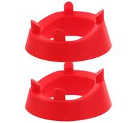 Mikinona 2 Pcs Red Rugby Kicking Tee Prong Fixed Ball Holder for Footballs and Rugby Balls Stable Sports Display Stand for Youth Adults and Space-saving Sports Organizer and Decorative