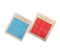 Mikinona 2 Pcs Wooden Sliding Number Puzzle for Age Educational Brain Teasers for Number Recognition and Learning Lightweight Early Learning Plaything for Birthday and Classroom Rewards