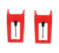 Mikinona 2 Pieces Red Crystal Turntable Stylus Needles Replacement for Vinyl Record Player Phonograph Cartridge, Compatible with Electric Record Players, Red Color