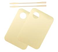 Mikinona 2 Set Acrylic Cosmetic Mixing Palette with Spatula Foundation Color Mixing Palettes for Makeup Blending Lightweight Acrylic Makeup Artist Tools for Beauty Salons Nail Art and