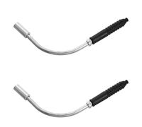 Mikinona 2 Sets Bicycle Brake Bent Tubes with Rubber Boots Bike Noodle Cable Guide Hose Extension for City Mountain and Road Bikes Bicycle V Style Brake Accessories