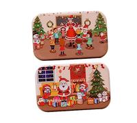 Mikinona 2 Sets Christmas Wood Puzzle Educational Jigsaw for Develop Practical Thinking and Cognitive Skills Festive Diy Intelligence Puzzle for Childrens Learning and Holiday Fun