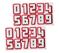 Mikinona 2 Sets Football Helmet Number Stickers Vinyl Sports Decals for Baseball Hockey Lacrosse Helmets Easy to Apply and Remove Visible From Distance for Training and Competition