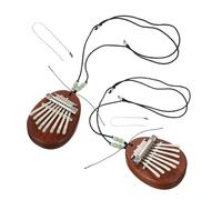 Mikinona 2 Sets Mini Kalimba Thumb Piano Portable Finger Piano for Beginners Music Lovers Sapele Wood Natural Resonance Easy to Carry