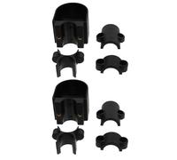 Mikinona 2 Sets Plastic Cane Holder for Wheelchairs and Electric Scooters Secure Walking Stick Mount Stand with Reinforced Crutch Support Easy Installation for Seniors and Mobility Users