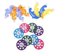 Mikinona 2 Sets Pool Diving Discs with Seahorse and Dolphin Underwater Swimming Game Set for S Dive Training Splash Water Flying Disc for Team Play and Family Fun