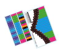 Mikinona 2 Sheets Kalimba Piano Note Stickers Beginner Thumb Piano Decals Scale Stickers Lightweight Sturdy Easy Install Musical Learning Accessories