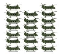 Mikinona 20 Pcs Plastic Military Helicopter Model Set for Boys Learning Aviation History Desktop Display Ornament