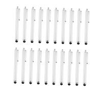 Mikinona 20 Pcs Silver Metal Capacitive Stylus Pen for Touch Screens Compatible with Smartphones and Tablets Nibs with Microfiber for Smooth Precise Writing and Drawing Suitable for Adults