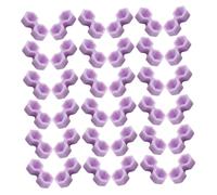 Mikinona 200pcs Lash Extension Cup Dual Hole Storage Tray for Eyelash Grafting Supplies Convenient Glue Holder for Efficient False Eyelash Application Purple Design